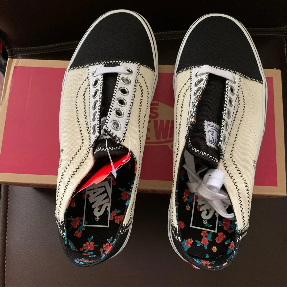 New Vans Old Skool Mule Outside In Floral - Picture 3 of 5